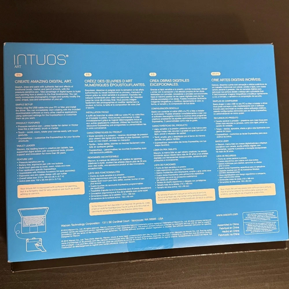 Wacom Intuos pen & touch tablet